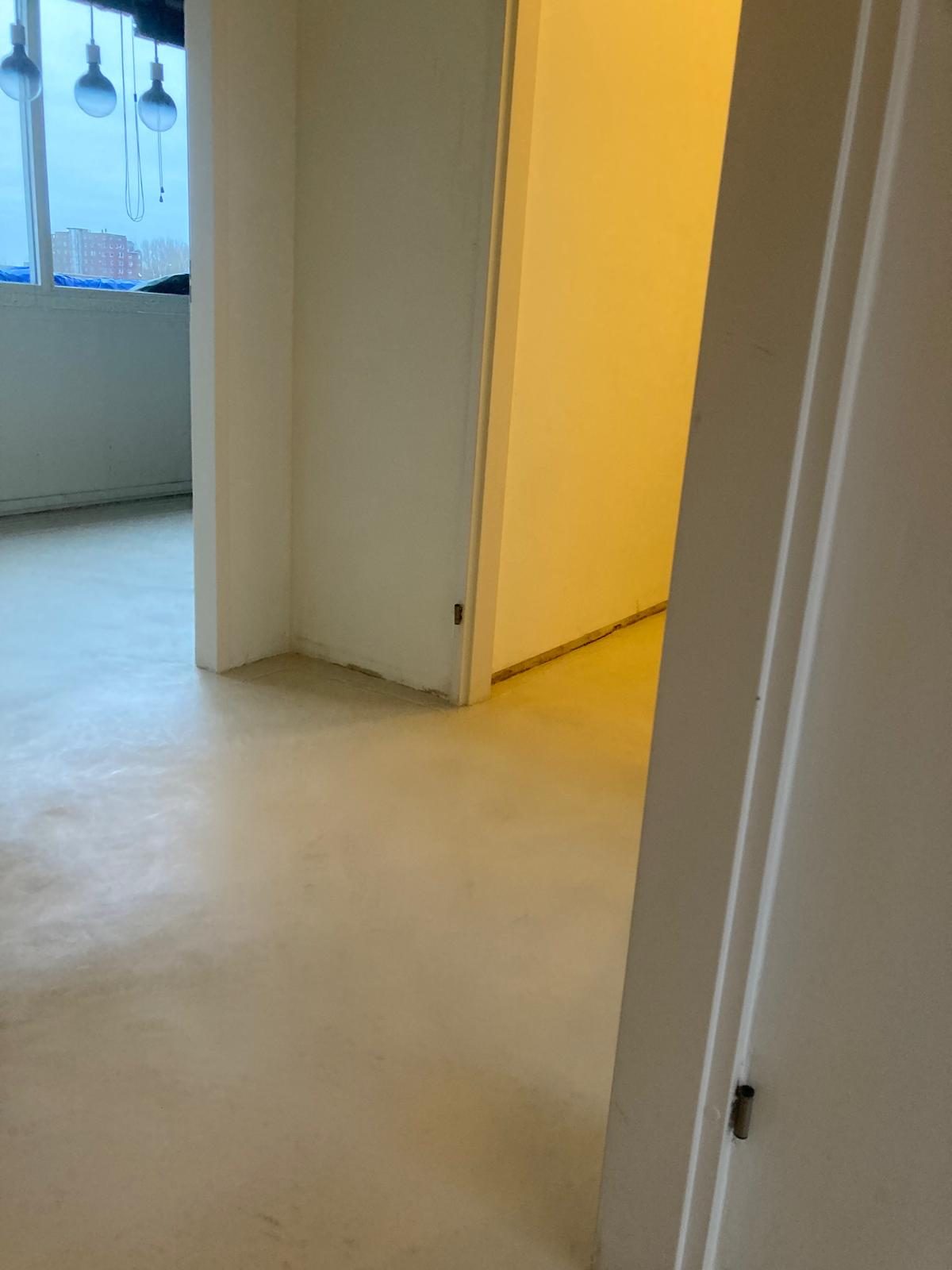 Microcement floor surface detail