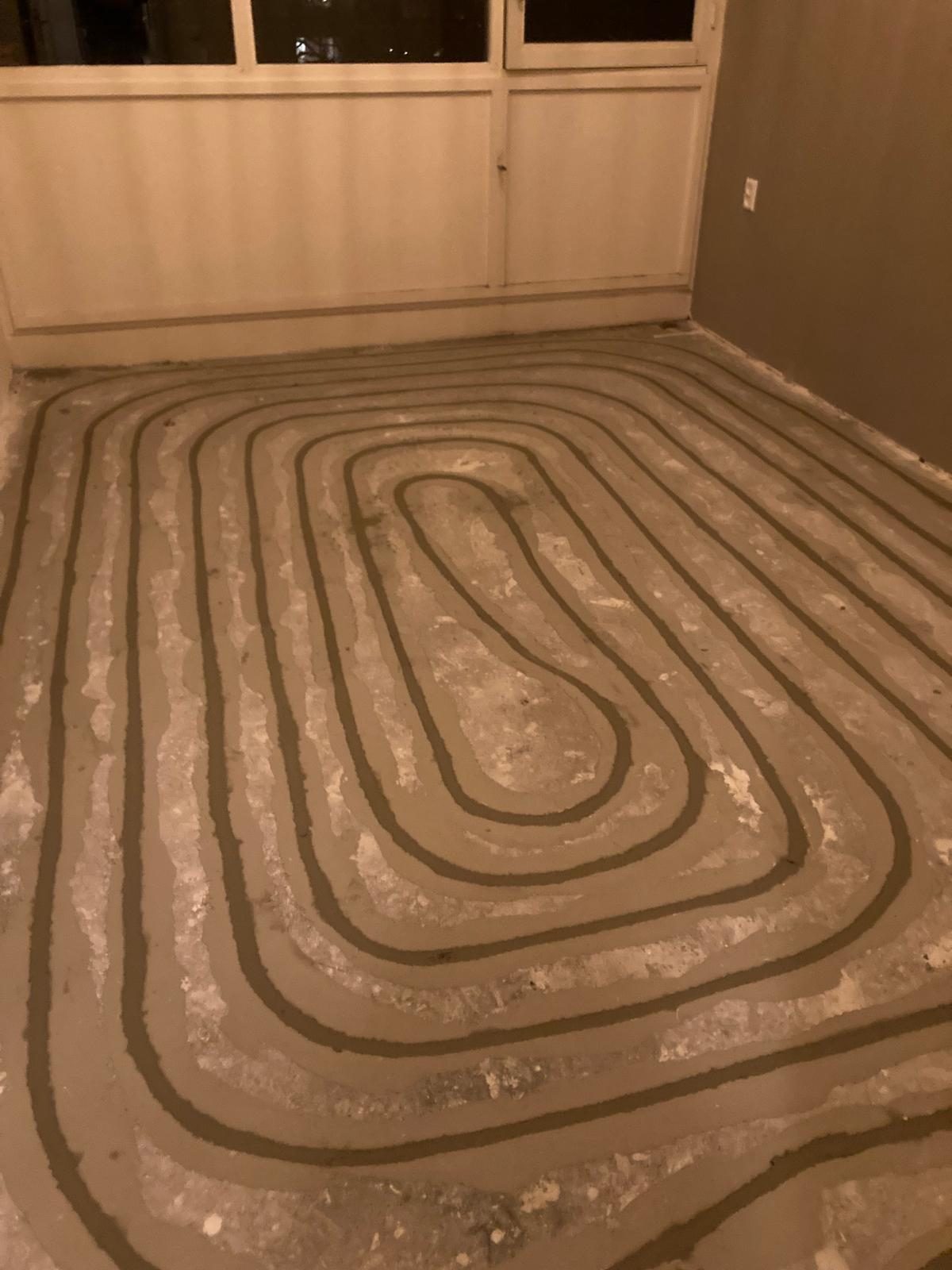 Floor heating loop pattern detail